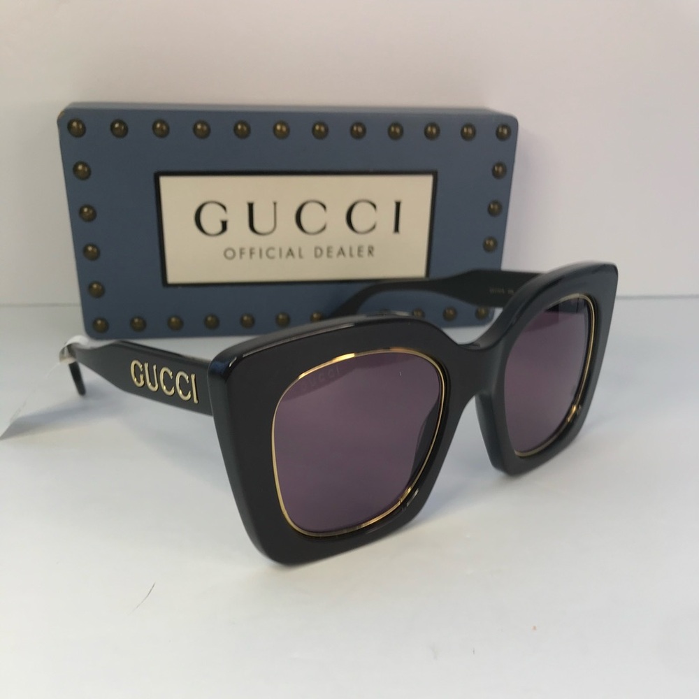 New Authentic Gucci GG1151S 002 51 Grey Violet Sunglasses - Picture 1 of 14